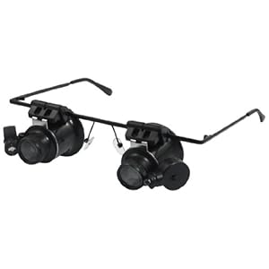 magnifying glasses light 20x glass magnifier led type