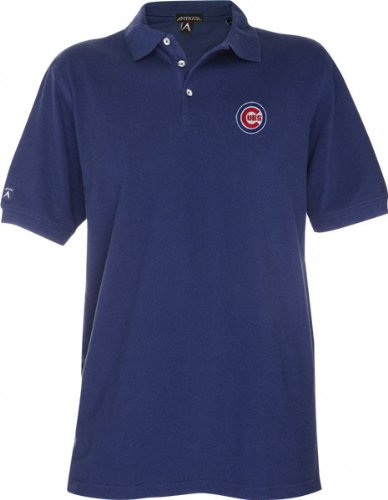 Chicago Cubs Blue Classic Pique Stainguard Polo Shirt