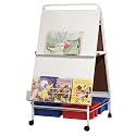 Balt 33553 Baby Folding Wheasel With Tubs, Double Sided Easel, 55-1/2"H x 30-1/2"W x 34"D, White