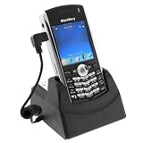 Blackberry Pearl 8100 8100c 8130 Smartphone PDA 3-in-1 USB Hot Sync Cradle Twin Desktop Charger w/ Battery Slot