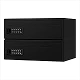 ナスタ:D-ALL　集合郵便受箱（屋内仕様）2戸用　前入前出 KS-MB4001P-2PK-BK