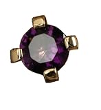 Trina Turk Jewelry Amethyst Solitaire Gold Plated Ring, Size 7