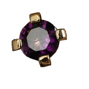 Trina Turk Jewelry Amethyst Solitaire Gold Plated Ring, Size 7 by