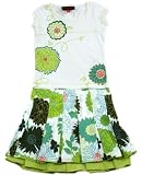 : Catimini *Spirit Denim* White Tee & Green/Turquoise Pleated Skirt Set