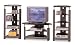 Silver & Black Finish Corner TV Stand Entertainment Center