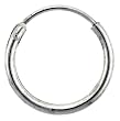 1/2" ( 12 mm ) Diameter Sterling Silver Small Endless Hoop Earrings.