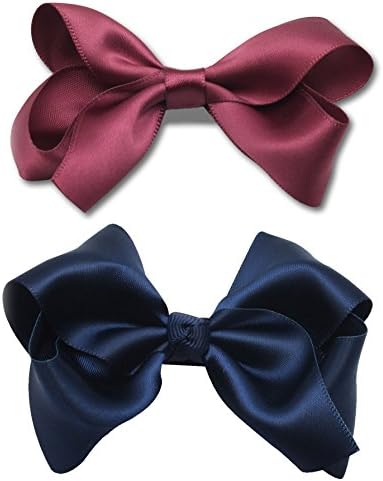 Victoria Cat Girls/ Babies Party Ponytail/ Braid Hair Dress Bow Pin/ Clip/ Barrette Accessory (Pack of 2)