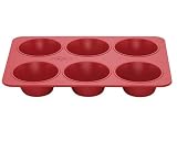 Bake Porter 6 Jumbo Muffin Pan, Red