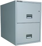 Schwab 2CFC-5000 Steel Putty Black Vertical 2 drawer legal 31 Inch deep fire impact file