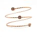 Rhinestone Spiral Bangle Copper Metal with Clear Rhinestones