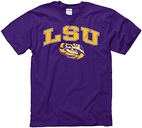 LSU Tigers Arch with Logo T-Shirt (Purple, Large)