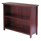 Milan Storage Shelf or Bookcase, 3-Tier, Long-Antique Walnut
