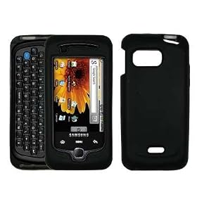 Premium Black Soft Silicone Gel Skin Cover Case for Samsung Moment M900 [Accessory Export Packaging]
