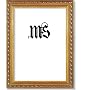 5x7 / 5'' x 7'' Frame for Picture or Photo, Solid Wood, Gold, style #609
