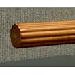 ***CLOSEOUT*** 1-3/8 inch Wood Fluted Drapery Rod in Warm Oak Finish - 4' long [CAPITOL CITY LUMBER]