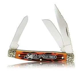 Schrade 34OTBRT 50Th Anniversary Old Timer Three-Blade Folding Pocket Knife, With Red... by Schrade