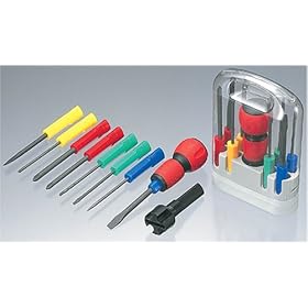 【クリックで詳細表示】ANEX POP電工グリップドライバー 8本組 No.6880