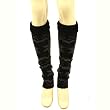 Winter Knit Leg Warmers Dance Snow Flake Gray with Black