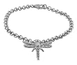 Sterling Silver Chunky Link Dragonfly Bracelet