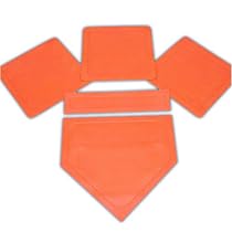 Set of Orange Throw Down Bases-5 Piece - Baseball