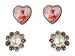 Lisa Jane Silver Children's Heart and Flower Set of Two Earrings