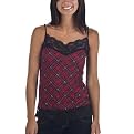 Juniors' Xhilaration&reg; Crinkle Plaid Cami - Ebony/Red