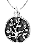 Sterling Silver A Family's Love Is Natures Masterpiece - Behney Reversible Family Tree Pendant, 18