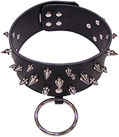 Qianbo Unisex Underbed Restraint System Black Rivet Collar