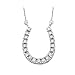 14K White Gold 1/2 ct. Diamond "Horse Shoe" Pendant with Chain