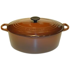 Le Creuset Enameled Cast-Iron 3-1 2-Quart Oval French Oven, Chestnut by Le Creuset