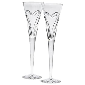 Waterford Wishes Love and Romance Flute Pair by Crystal