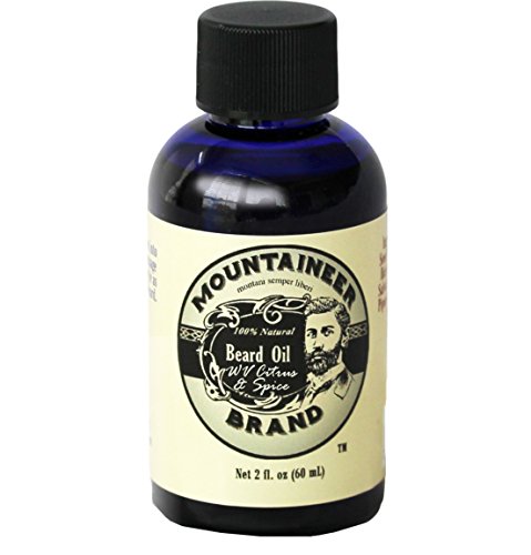 Beard Oil by Mountaineer Brand: WV Citrus & Spice. Beard Conditioning Oil, 2 Ounce Bottle