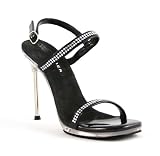 4 1/2 Inch Sexy Wedding Shoes Bridal Shoes Stiletto With Rhinestones Heel Silver / Clear