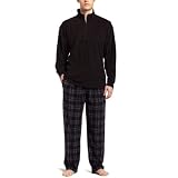 Intimo Mens Micro Fleece Two Piece Pajamas Set