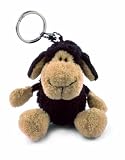 Nici 10cm Sheep Soft Toy Key Holder with Key Ring (Black)