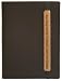 Go Green! Eco Friendly Recycled Leather Lined Diary / Journal, Black, 5x7"