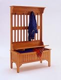 Review Home Styles  / Storage Bench with Coat Rack - Cottage Oak