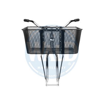 Wald 957 Front Mesh Bicycle Basket (21 x 15 x 9, Black)