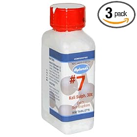 Hyland's Kali Sulphuricum, 30X, No. 7,  500 Tablets (Pack of 3)