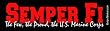Semper Fi-The few, the proud, the U.S. Marine corps - patriotic bumper stickers (Large 14x4 inches)
