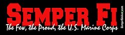 Semper Fi-The few, the proud, the U.S. Marine corps - patriotic bumper stickers (Large 14x4 inches)