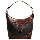 Black/Brown Jack Georges Venezia Collection Lucia Hobo Bag