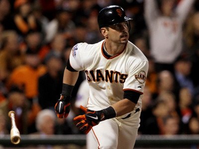 Texas Rangers v San Francisco Giants, Game 2: Aaron Rowand Photographic Poster Print by Justin Sullivan, 12x16