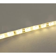 Incutex Marken Lichterkette, LED Strip / Strips / Stripe / Stripes / warmwei� / einfarbig / wasserfest f�r Weihnachten und andere Anl�sse, warm wei�, Hintergrund wei�, 3M Klebeschicht, led stripe one color waterproof, L�nge: 5 Meter