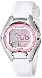 Casio Women's LW200-7AV Digital Watch with White Resin Strap