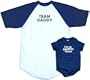 Team Daddy Navy/White Baseball Shirt - Adult X-Large, S/S