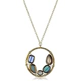 Sparkling Sage Blue Circle Pendant Glass Bead