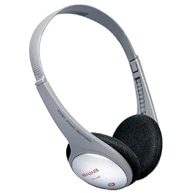 Aiwa HP-A091 Headphones with Light Weight Headband Design (Metal Accent)