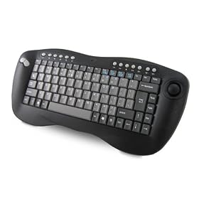 A mediaPC.tv 2.4Ghz Wireless Multimedia Keyboard with Optical TrackBall