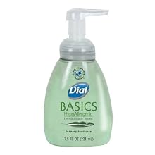 Dial 06042 Basics Hypoallergenic Foaming Lotion Soap Manual Pump, 7.5 oz, (Case of 8)
